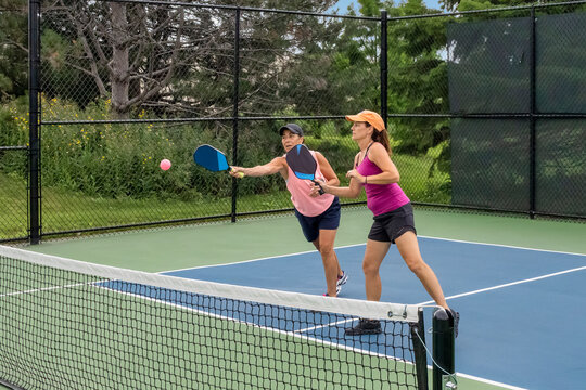 Pickleball Players in Action