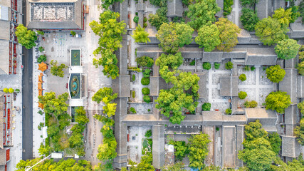 Naklejka premium Aerial photography Zhengding Rongguo Mansion, Zhengding County, Shijiazhuang City, Hebei Province, China