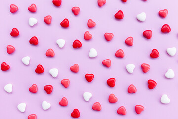 horse hearts on a pink background top view