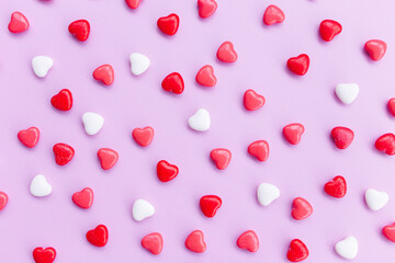 horse hearts on a pink background top view