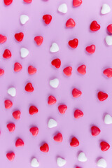 horse hearts on a pink background top view