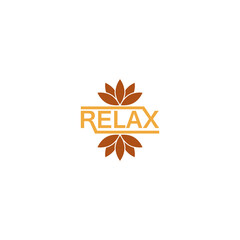 Relax lotus logo. Lotus flower icon isolated on white background