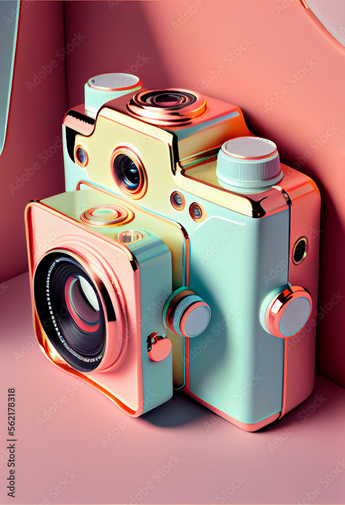 Aufkleber beautiful abstract camera. generative ai technology