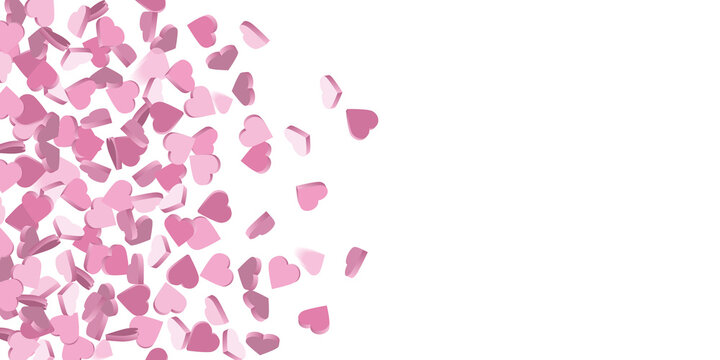 wave of love hearts illustration - valentines day design banner