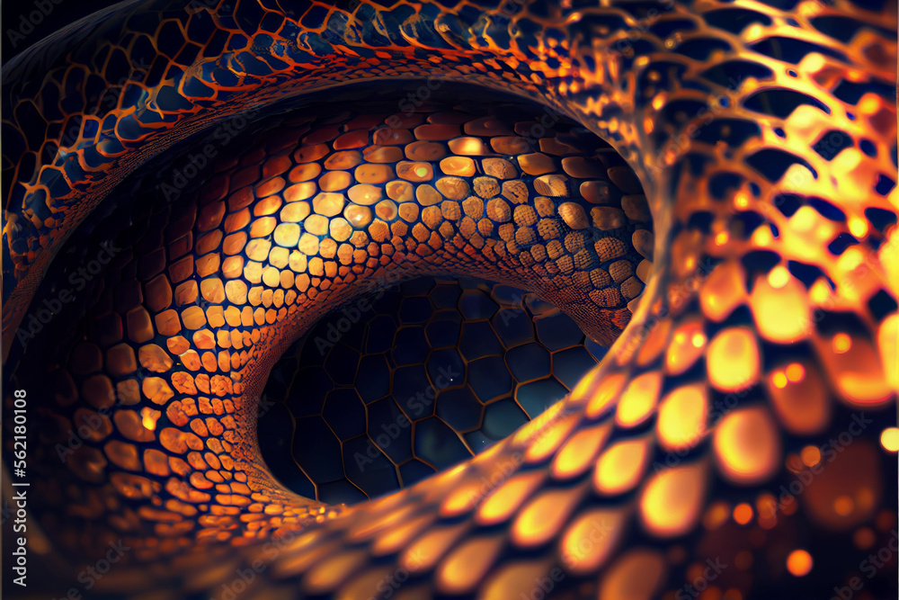 Poster Snake skin abstract background texture semicircle. Beautiful background pattern texture for design 