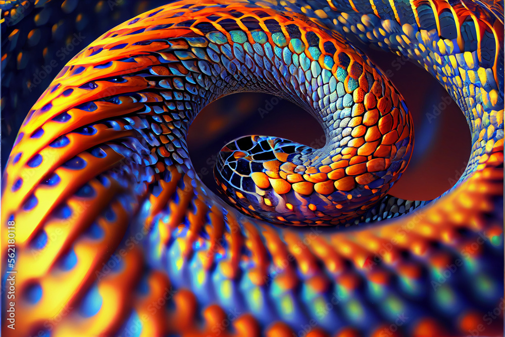 Poster Snake skin abstract background texture semicircle. Beautiful background pattern texture for design 