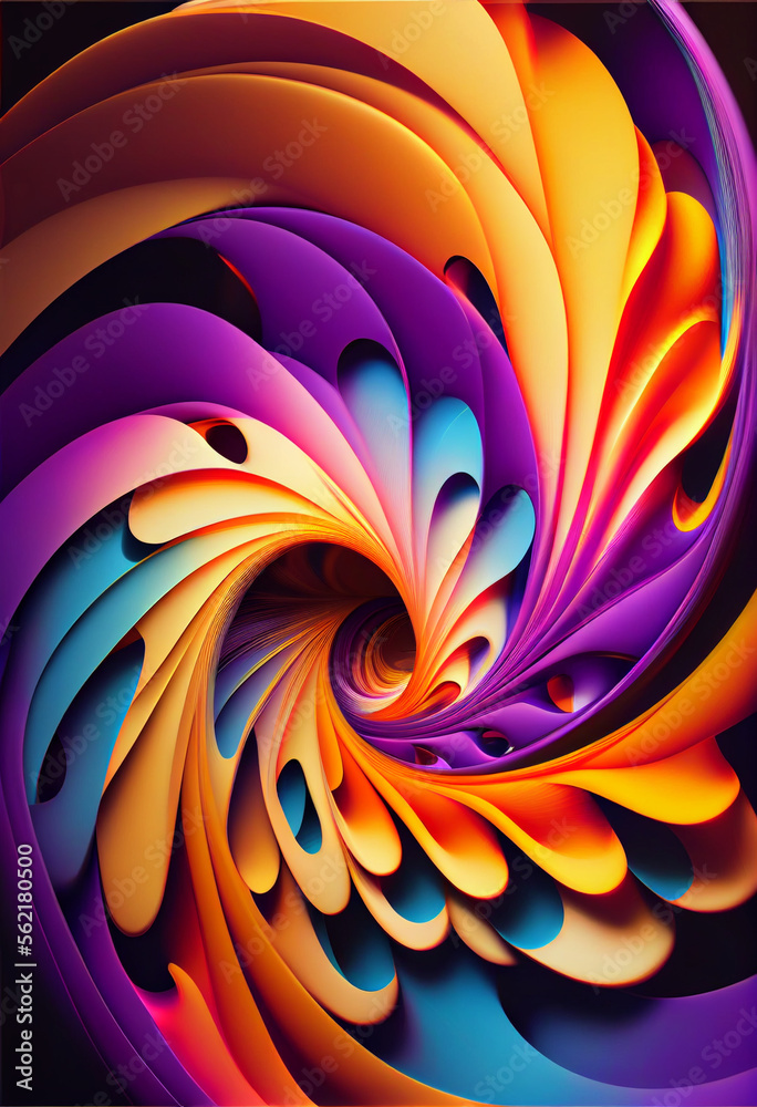 Aufkleber Wonderful Abstract colourful line background. Starburst dynamic wave. 
