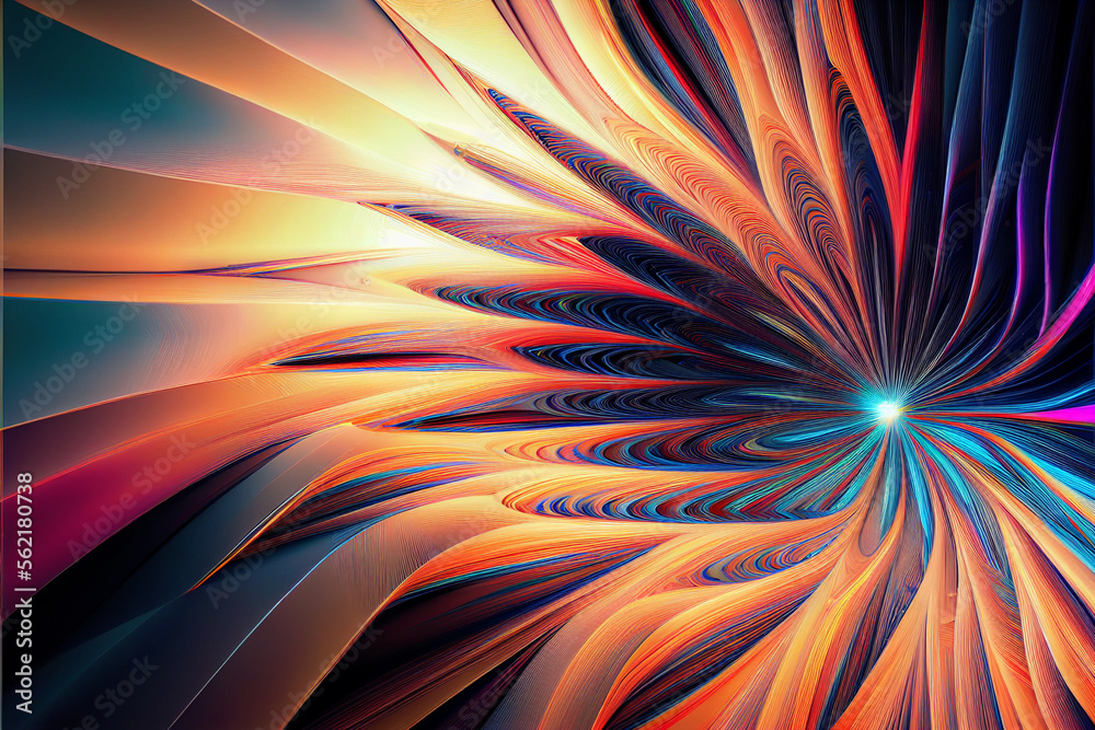 Aufkleber Wonderful Abstract colourful line background. Starburst dynamic wave. Background pattern for design.