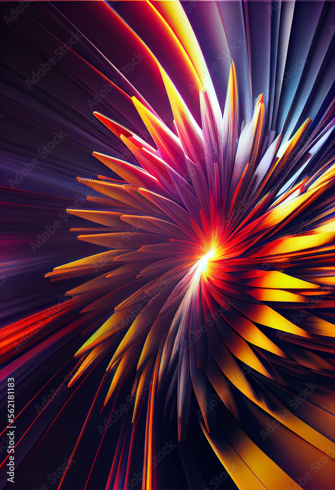 Aufkleber Wonderful Abstract colourful line background. Starburst dynamic wave. Background pattern for design.