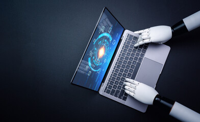 ai, artificial intelligence brain technology concept, futuristic network for business, robotics and...