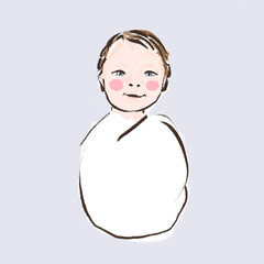 Little Child Baby - Drawn illustration