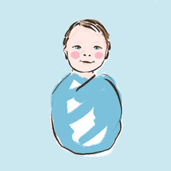 Little Child Baby - Drawn illustration