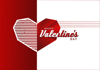 Valentine's banner background with heart