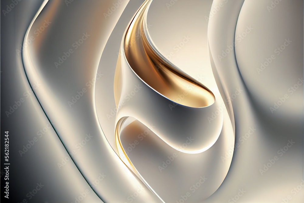 Aufkleber wonderful abstract luxury design background. trendy white gradient shapes. liquid curve shape in mot