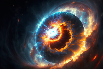 Fototapeta premium Collapsing Neutron Star. Created by Generative AI