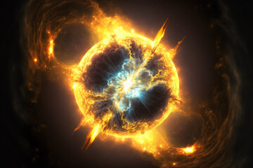 Fototapeta premium Collapsing Neutron Star. Created by Generative AI