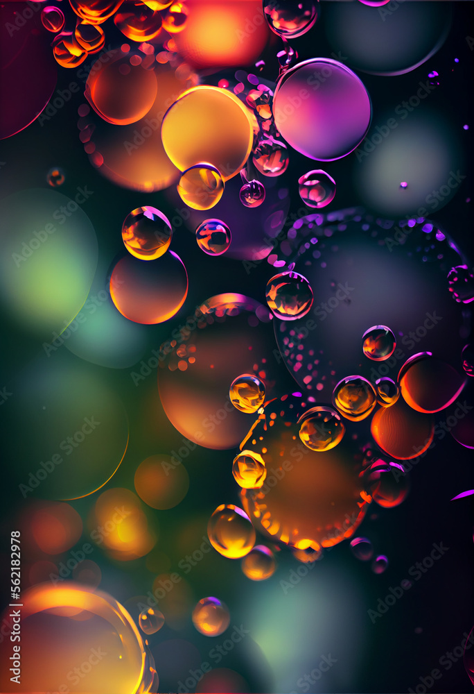 Aufkleber beautiful colored bokeh on a dark abstract background