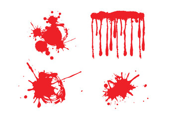 red paint splashes