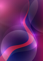 Abstract background liquid organic shapes of dynamic waves and circles, lines on a bright color background. Vector