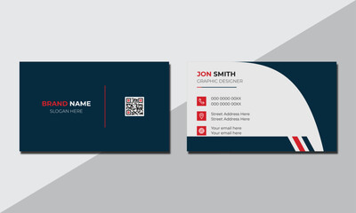 Creative minimal unique business card design, Horizontal and vertical layout.
