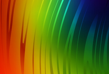 Dark Multicolor vector texture with bent lines.
