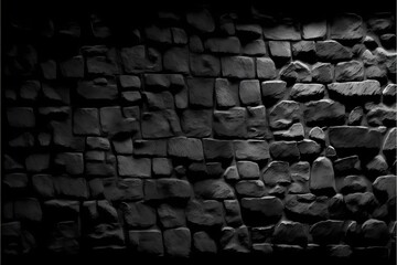 ﻿A stone wall with a stone wall - Generative AI