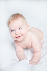 baby girl 6 month 7 month blonde girl