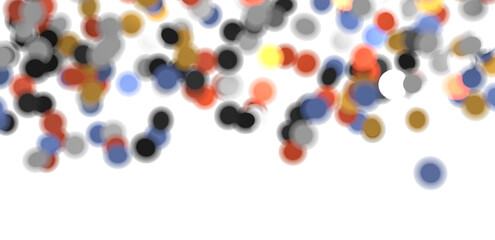 Sunburst and colorful confetti background frame illustration - in 3d png