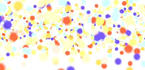 Sunburst and colorful confetti background frame illustration