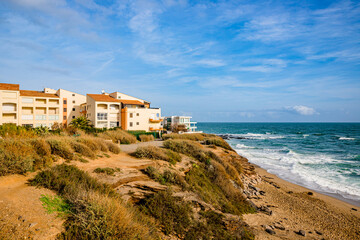 La plage des falaises au Cap d'Agde