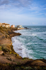 La plage des falaises au Cap d'Agde