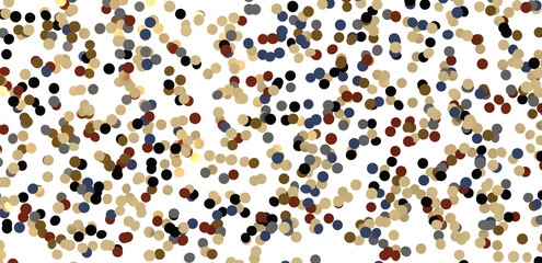 Sunburst and colorful confetti background frame illustration