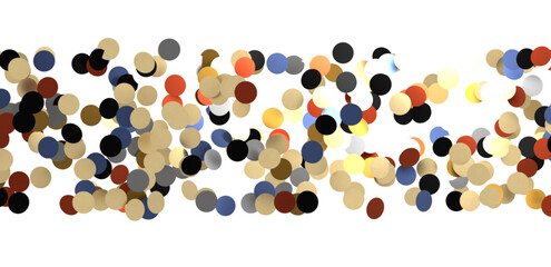  Colorful confetti on white background