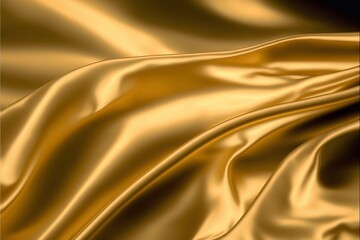 gold luxury silk background, Crumpled gold satin texture background or elegant wallpaper design, background, Generative AI