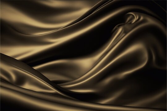 gold luxury silk background, Crumpled gold satin texture