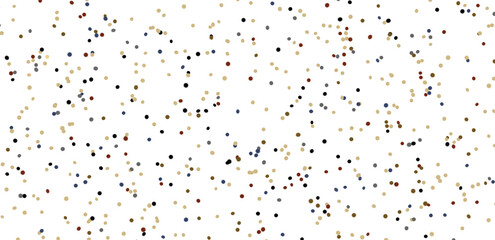 Multicolored paper confetti on transparent background. Realistic confetti flying. Colorful scattered items to holiday decorations.