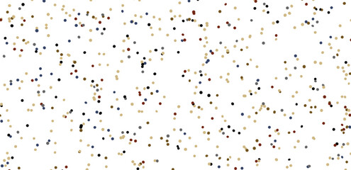 Multicolored paper confetti on transparent background. Realistic confetti flying. Colorful scattered items to holiday decorations.