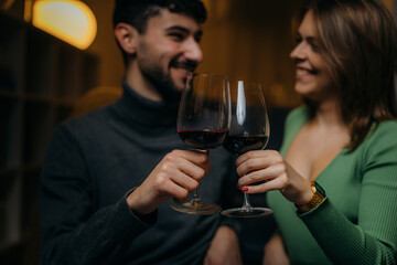 Celebrating love with red wine