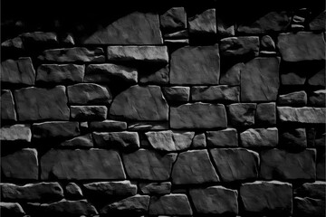 Fototapeta premium ﻿A close-up of a stone wall - Generative AI