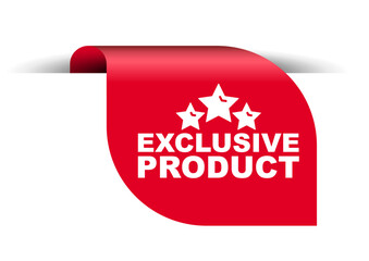 red vector illustration banner exclusive product