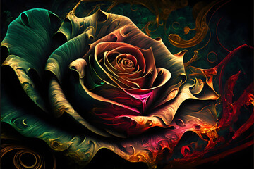 Abstract Expressionism Rose