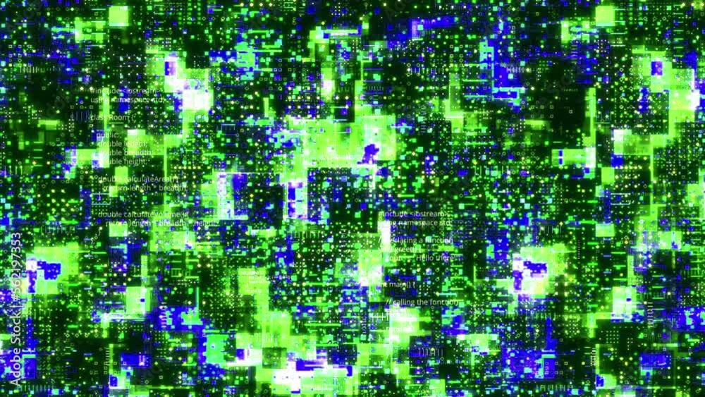 Poster digital cyberspace with particles and digital data network connections. motion. high speed connectio