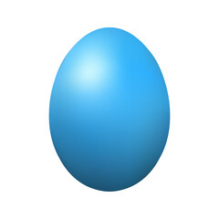 Blue chicken egg for easter Realistic and volumetric egg