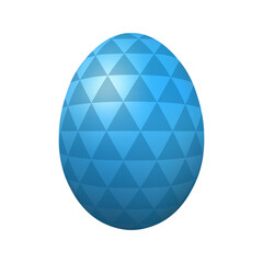 Blue chicken egg for easter Realistic and volumetric egg
