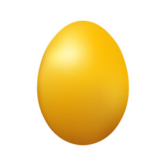 Yellow chicken egg for easter Realistic and volumetric egg