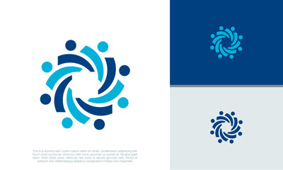 Fototapeta premium Human Resources Consulting Company, Global Community Logo.