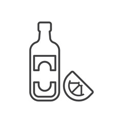 Bottle And Lemon Icon