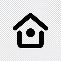 Home icon in transparent background, basic app and web UI bold line icon, EPS10