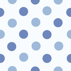 vector blue polka dots seamless pattern