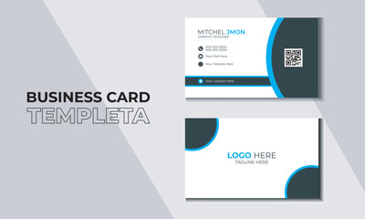 Modern Business Card, Business Card Template, Business Card, Business Card Design, Creative   Business Card Design, Double-sided creative business card template.